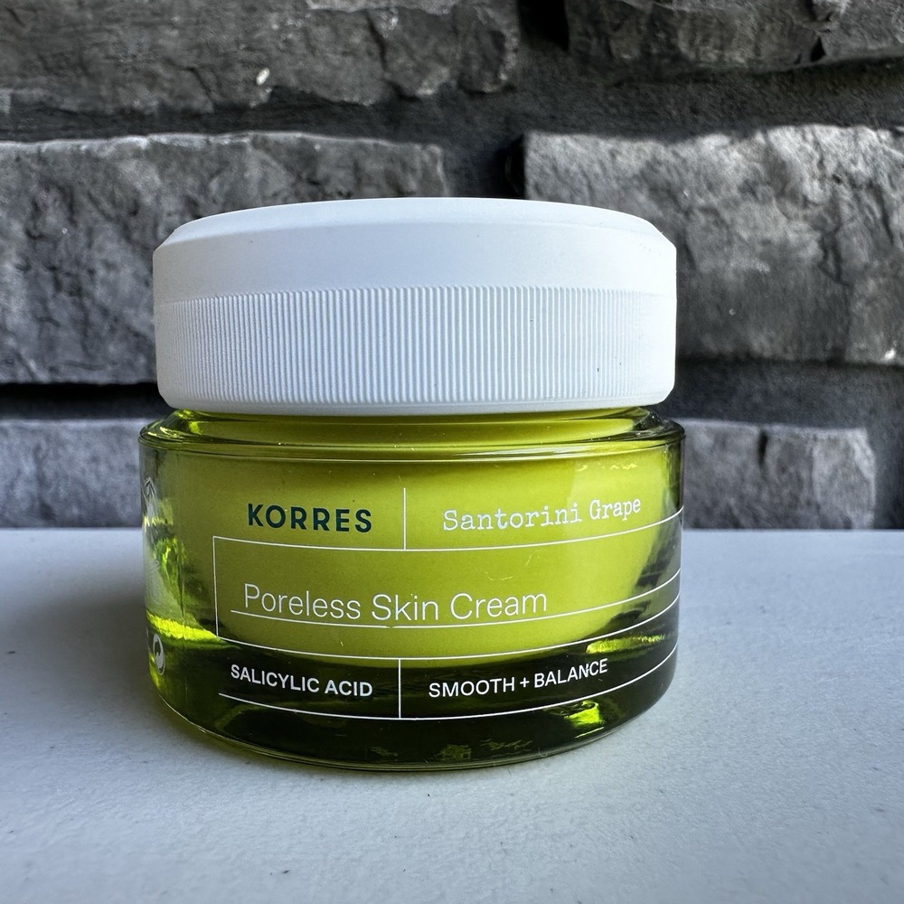 Korres Poreless Skin Cream Santorini Grape Full Size 1.35oz - NEW NWOB